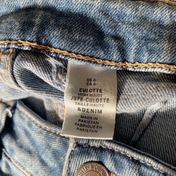 H&M Culotte high waist wide leg women’s jeans size 6 - Picture 9 of 11